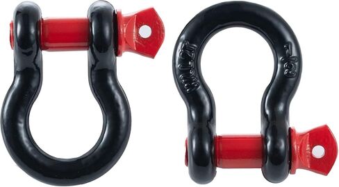 تكبل حلقة D 1/2 بوصة للخدمة الشاقة قطعة واحدة من الأغلال 8 طن (17700 رطل) أقصى قوة للكسر مع دبوس 0.98 بوصة لحزام السحب ونش استعادة المركبات على الطرق الوعرة in Kuwait