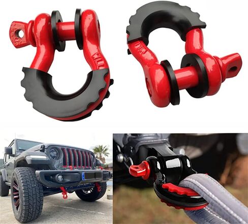 Riloer Towing Shackles Bumper Protector for 3/4" or 5/8" Shackles D-Ring Shackle Isolator with Washers in Saudi Arabia