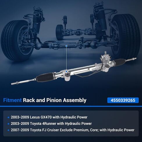 Autoround 4550339265 رف التوجيه الهيدروليكي وترس متوافق مع Toyota 4Runner 2003-2009، FJ Cruiser 2007-2009 وLexus GX470 2003-2009 in Saudi Arabia