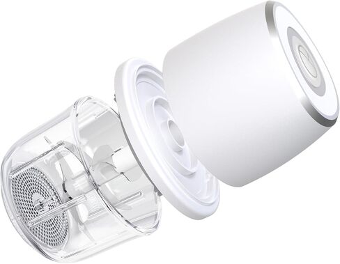 Electric Garlic Chopper, Mini Food Processor & Vegetable Chopper, 350ml Portable Cordless USB Rechargeable Garlic Chopper, Powerful Chopper for Onion, Herb, Nut, Easy to Clean Glass Container（Blue） in Saudi Arabia
