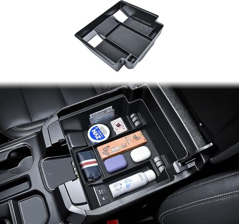 EDBETOS Full Center Console Organizer for 2023-2026 Refreshed Chevy Silverado/GMC Sierra 1500, 2024 2025 2026 Silverado/Sierra 2500HD 3500HD Accessories(Full Console w/Bucket Seats ONLY), Black in Saudi Arabia