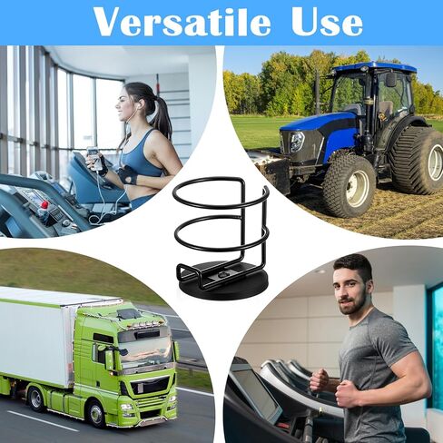 2 Pack Magnetic Cup Holder, Heavy Duty Metal Drink Holder, 3.46 inch/8.8 cm Strong Magnetic Base, Magnet Cup Caddy for Refrigerator Treadmill Truck Boat Bus Car in Kuwait