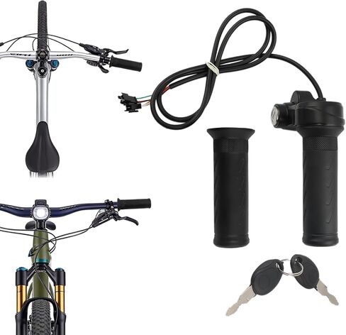 EBike 20X Full Twists Throttle, 3 Pin EBike Throttle Grip with Waterproof Joint, Right Hand Full Twists Throttle, 12V-72V EBikes Throttle Grip for Scooters and Electric Bicycles (COLOR:22mm/0.87in) in Saudi Arabia