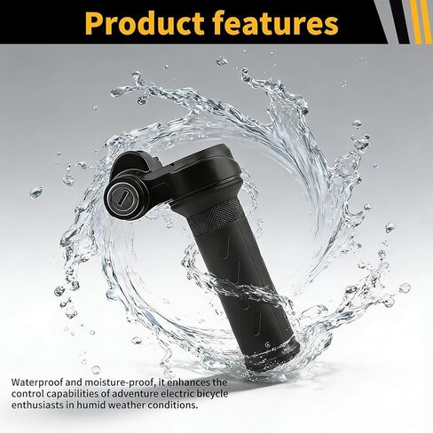 EBike 20X Full Twists Throttle, 3 Pin EBike Throttle Grip with Waterproof Joint, Right Hand Full Twists Throttle, 12V-72V EBikes Throttle Grip for Scooters and Electric Bicycles (COLOR:22mm/0.87in) in Saudi Arabia