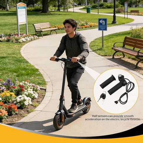 EBike 20X Full Twists Throttle, 3 Pin EBike Throttle Grip with Waterproof Joint, Right Hand Full Twists Throttle, 12V-72V EBikes Throttle Grip for Scooters and Electric Bicycles (COLOR:22mm/0.87in) in Saudi Arabia