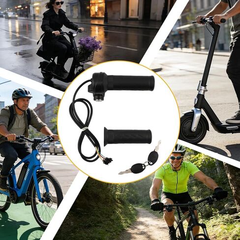 EBike 20X Full Twists Throttle, 3 Pin EBike Throttle Grip with Waterproof Joint, Right Hand Full Twists Throttle, 12V-72V EBikes Throttle Grip for Scooters and Electric Bicycles (COLOR:22mm/0.87in) in Saudi Arabia