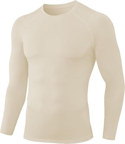Compression Shirts Men Long Sleeve Athletic Thermal Shirt Workout Cool Dry Running Tops Sports Gym Undershirt Base Layer Tops in Saudi Arabia