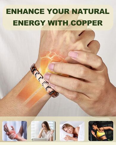 MagEnergy Copper Bracelets for Women, 100% Solid Copper Bracelets, Pure, Raw Handmade Copper Jewelry Gifts in Saudi Arabia