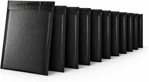 Bubble Mailers 20 Pack 8 x 10 in Black Premium Quality Padded Envelopes Self - Adhesive, Waterproof, Lightweight, Shipping Bags for Small Businesses. in Saudi Arabia