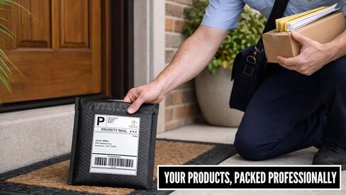 Bubble Mailers 20 Pack 8 x 10 in Black Premium Quality Padded Envelopes Self - Adhesive, Waterproof, Lightweight, Shipping Bags for Small Businesses. in Saudi Arabia