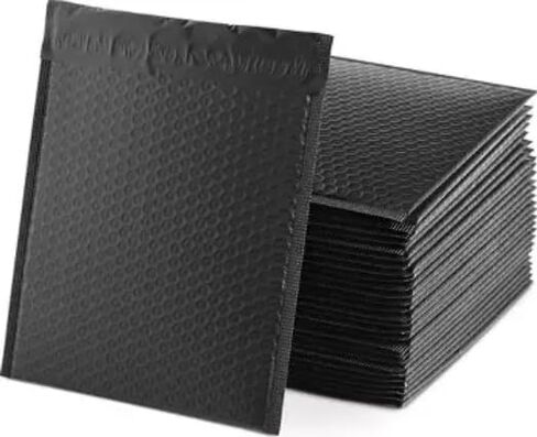 Bubble Mailers 20 Pack 8 x 10 in Black Premium Quality Padded Envelopes Self - Adhesive, Waterproof, Lightweight, Shipping Bags for Small Businesses. in Saudi Arabia