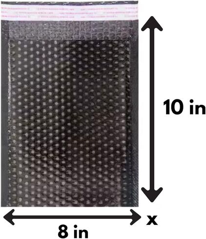 Bubble Mailers 20 Pack 8 x 10 in Black Premium Quality Padded Envelopes Self - Adhesive, Waterproof, Lightweight, Shipping Bags for Small Businesses. in Saudi Arabia