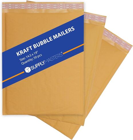 كرافت فقاعة بريدية مغلفات مبطنة 14.5 × 19 بوصة أنا بريدية مبطنة ومغلفات شحن أنا مغلفات شحن بريدية مبطنة أنا مظاريف مبطنة كبيرة مع مغلف التفاف فقاعة أنا 25 حزمة بريدية in Kuwait