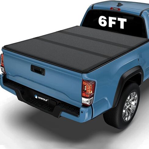 FRP Hard Tri Fold Truck Bed Tonneau Cover Fits 2024-2026 Tacoma 6ft Bed (73.7") w/Track System | PRX3 | On Top | in Saudi Arabia