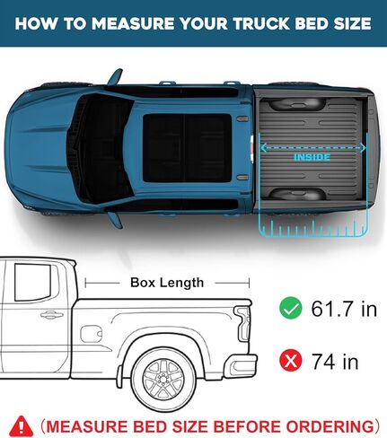 Soft Tri-Fold Truck Bed Tonneau Cover Fits 2015-2026 Chevy Colorado/GMC Canyon 5.2ft Bed (61.7") | PRX3 | in Saudi Arabia