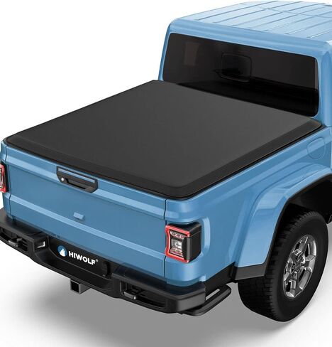 Soft Roll Up Truck Bed Tonneau Cover Fits 2020-2026 Gladiator JT 5ft Bed (60.3") w/Track System | PR3 | in Saudi Arabia