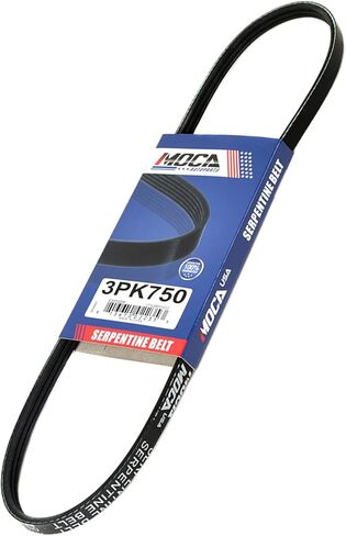 MOCA 3PK750 EPDM حزام سيربنتين يناسب تويوتا 1994، 1998-2001 كامري 2.2L L4 2164cc (مقود كهربائي)، 1995-1997 سيليكا 2.2L L4 2164cc (مقود كهربائي)، 1999-2001 سولارا 2.2L L4 2164cc in Saudi Arabia