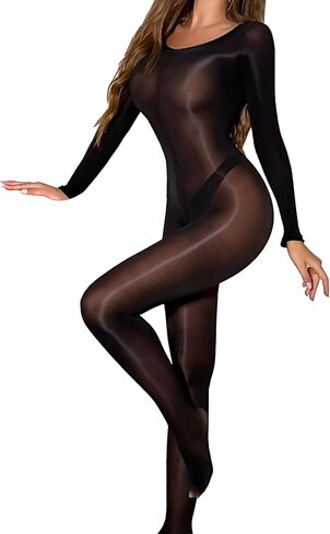 Mingnos جوارب للجسم مثيرة للنساء ملابس داخلية شفافة كاملة لباس ضيق شبكي بدون جوارب طقم داخلي للجسم in Kuwait