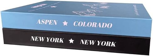 قطعتان من كتاب Preppy للديكور، كتاب مزيف، كتاب مزخرف أنيق ومبتكر، كتاب زائف للمنزل والمكتب، كتاب Preppy Teen College Dorm Coffee Table Book، كتب تزيين السفر للديكور in Kuwait