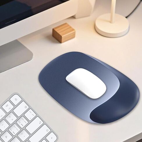 Ergonomic Mouse Pad with Gel Wrist Rest,Comfortable Mousepad with Smooth Wrist Support Surface Non-Slip PU Base for Pain Relief,Desk Accessories Mat for Computer,Laptop,Office &Home,10.5x7.5,Black in Saudi Arabia