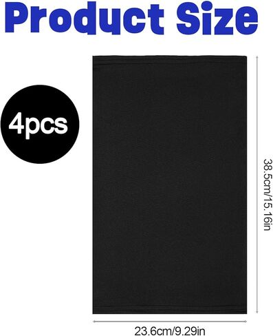 4 Pack Loc Socks & Dreadlock Headbands - Extra Wide Soft Spandex Tube Socks for Locs, Dreads, Braids & Long Hair | Unisex Sweat-Wicking Breathable Head Wrap Cap for Women & Men Black in Kuwait