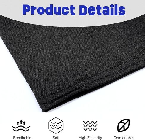 4 Pack Loc Socks & Dreadlock Headbands - Extra Wide Soft Spandex Tube Socks for Locs, Dreads, Braids & Long Hair | Unisex Sweat-Wicking Breathable Head Wrap Cap for Women & Men Black in Kuwait