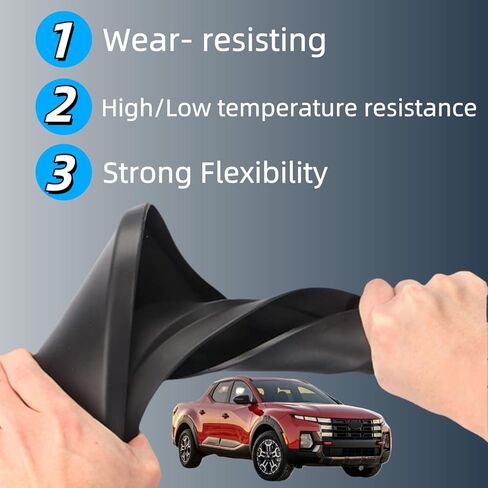 اللوحات الطينية لسيارة Hyundai Santa Cruz 2022-2026، واقيات رذاذ العجلات والإطارات، اللوحات الطينية للسيارة، مادة البولي بروبيلين، واقيات الطين في جميع الأحوال الجوية (غير مناسبة لـ XRT) in Kuwait
