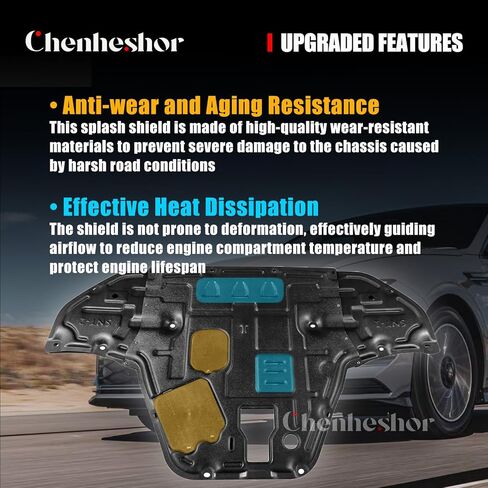 Front Engine Splash Shield Compatible with Hyundai Sonata 11th 2024 2025 Front Engine Under Cover Guard Lower Splash Shield with Installation Screw Hardware in Kuwait