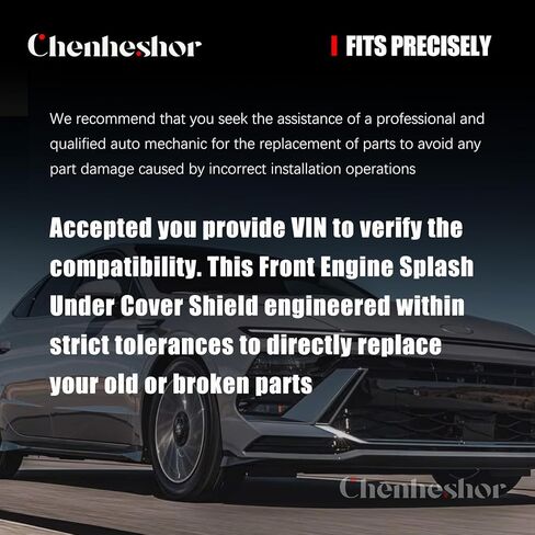 Front Engine Splash Shield Compatible with Hyundai Sonata 11th 2024 2025 Front Engine Under Cover Guard Lower Splash Shield with Installation Screw Hardware in Kuwait