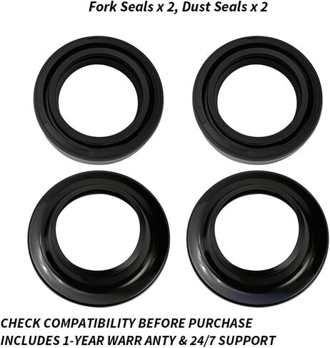 Front Fork Seal & Dust Seal Kit for Honda CRF70F CRF80F XR100R XR70R XR80R 1985-2013, for Kawasaki KD80 RM80 1977-1990 OEM#51490-GZ0-305 51490-GN1-013 in Saudi Arabia