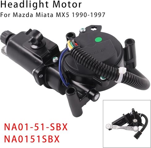 Topteng Left Side Headlight Motor NA01-51-SBX NA0151SBX For Mazda Miata MX5 1990-1997 in Saudi Arabia