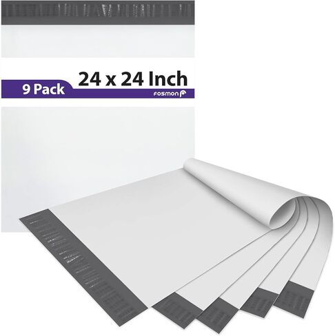 Fosmon 24x24 (100 حزمة) أكياس بريد بولي كبيرة، ذاتية الغلق مقاومة للتمزق ومضادة للماء وشديدة التحمل وحقائب شحن للملابس وموردي الأعمال in Saudi Arabia