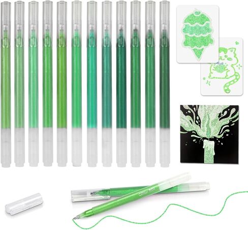 8 Neutral Palette Glitter Gel Pens Set, 1.0 mm Fine Point for Black Paper & White Paper, Large Capacity Pens for Journaling, Adult Coloring Books, Drawing, Note Taking, Highlighting in Saudi Arabia