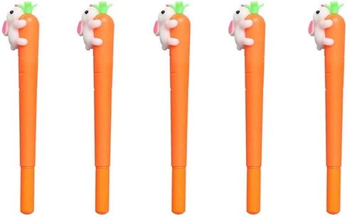 BinaryABC Carrot Bunny Rabbit Gel ink Pen,Easter Gift Easter Party Decoration,5Pcs in Saudi Arabia