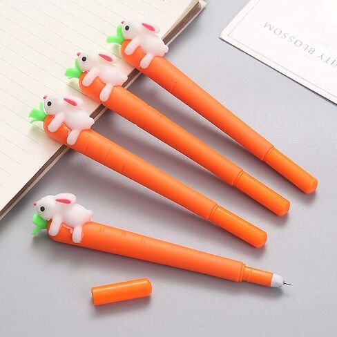 BinaryABC Carrot Bunny Rabbit Gel ink Pen,Easter Gift Easter Party Decoration,5Pcs in Saudi Arabia