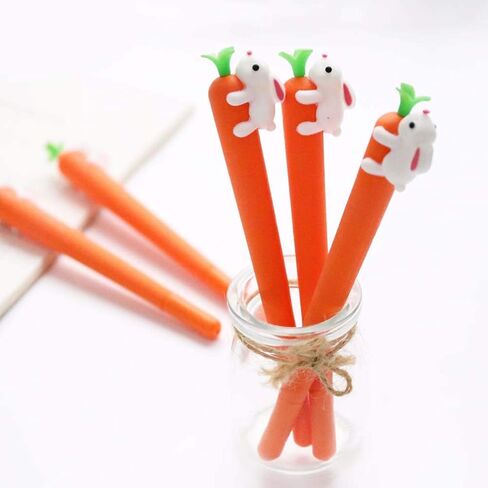 BinaryABC Carrot Bunny Rabbit Gel ink Pen,Easter Gift Easter Party Decoration,5Pcs in Saudi Arabia