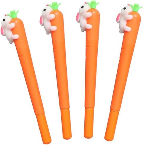 BinaryABC Carrot Bunny Rabbit Gel ink Pen,Easter Gift Easter Party Decoration,5Pcs in Saudi Arabia