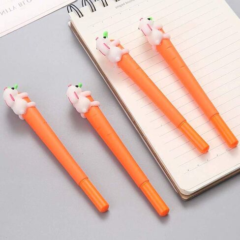 BinaryABC Carrot Bunny Rabbit Gel ink Pen,Easter Gift Easter Party Decoration,5Pcs in Saudi Arabia