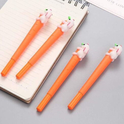 BinaryABC Carrot Bunny Rabbit Gel ink Pen,Easter Gift Easter Party Decoration,5Pcs in Saudi Arabia