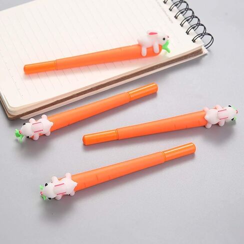 BinaryABC Carrot Bunny Rabbit Gel ink Pen,Easter Gift Easter Party Decoration,5Pcs in Saudi Arabia