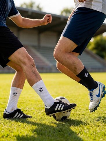 12 Pairs Embroidered Soccer Socks Bulk for Men Women Soccer Team Gifts Novelty Crew Embroidered Socks Sports Party Favors in Saudi Arabia