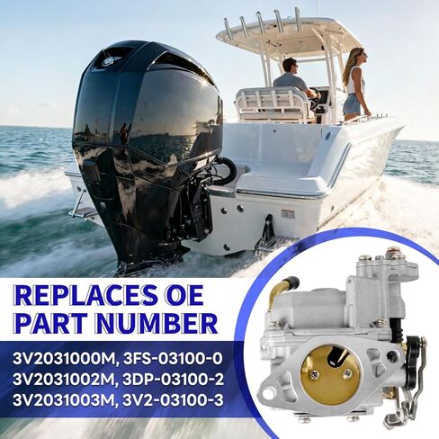مكربن ​​​​محسن 3V2031000M متوافق مع Tohatsu MFS9.8A-B (9.8HP، مقبض الحارث فقط) MFS9.8A2 MFS9.8A3، لنيسان NSF9.8A2 NSF9.8A3 9.8HP مكربن ​​خارجي رباعي الأشواط in Saudi Arabia