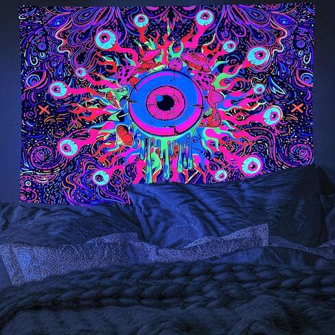 Fluorescent Tapestry 59x78.7inch - Vibrant Wall Decor for Living Room, Bedroom & Gifts in Saudi Arabia