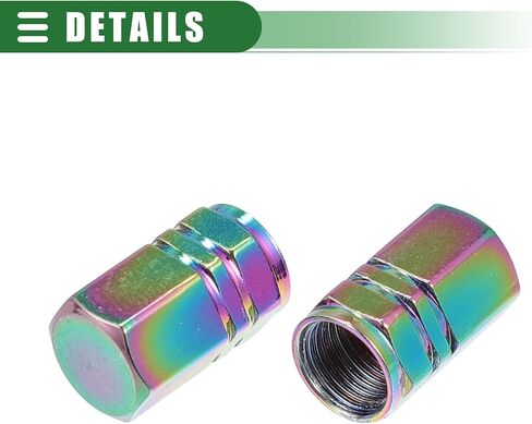 Motoforti Universal Tire Valve Stem Caps Valve Stem Covers for Car SUV Bike Trucks Motorcycles,17mm, Aluminum Alloy, Multicolor, 8pcs in Saudi Arabia