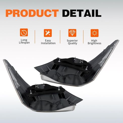 Tail Lights Assembly w/Bulbs Compatible with Accord 4-Door Sedan 2008-2012 Rear Brake Light Left & Right 33550TA0A01 HO2800172 HO2801172 in Saudi Arabia
