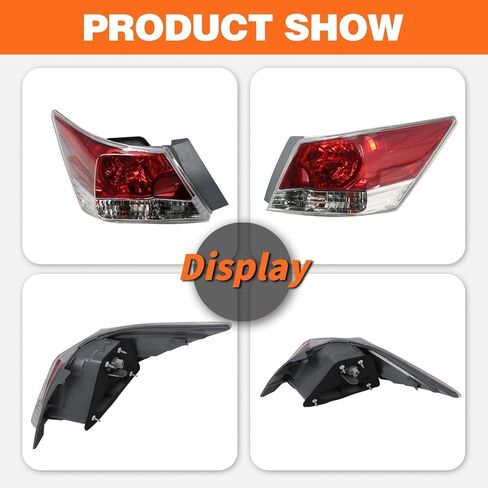 Tail Lights Assembly w/Bulbs Compatible with Accord 4-Door Sedan 2008-2012 Rear Brake Light Left & Right 33550TA0A01 HO2800172 HO2801172 in Saudi Arabia