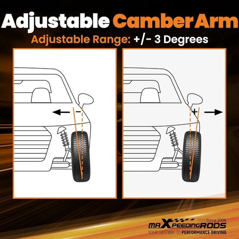 maXpeedingrods Rear Adjustable Camber Control Arms for Honda Civic/CRV/Accord 2016-2022, for Acura Integra 2023-2025, +/- 3 Degrees in Saudi Arabia