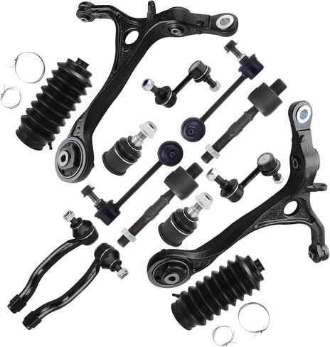 ROADFAR ES800217 ES800218 Front Control Arm and Ball Joint Assembly Stabilizer Bar Link Tie Rod End Steering Rack Boot Suspension Kit Compatible with 2007-2008 for Acura for TL in Saudi Arabia