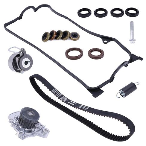 Timing Belt Kit with Water Pump for Honda Civic 2001 2002 2003 2004 2005 HX EX LX GX DX 1.7L L4 SOHC 16V Engine Replaces # TCK312 WP4034 in Saudi Arabia