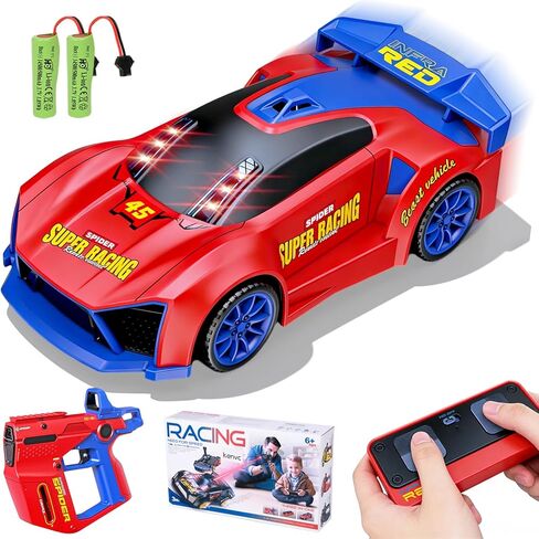 Remote Control Car with Shooting Game, 3 IN 1 Parent-Child Drift RC Car 2.4GHz Stunt Toys with Infrared Gun, Christmas Birthday Gifts for 3 4 5 6 7 8 9 10 Year Old Kids Boys Girls Age 4-7 8-12 (Red) in Saudi Arabia